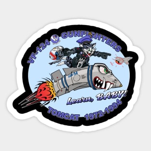 VF-124 Gunfighters Nose Art Variation Sticker